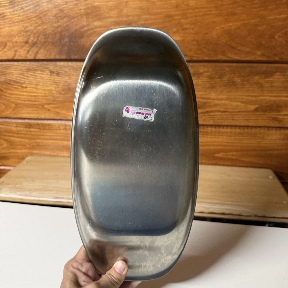 Vintage WMF Cromargan Stainless Steel Oval Serving Tray